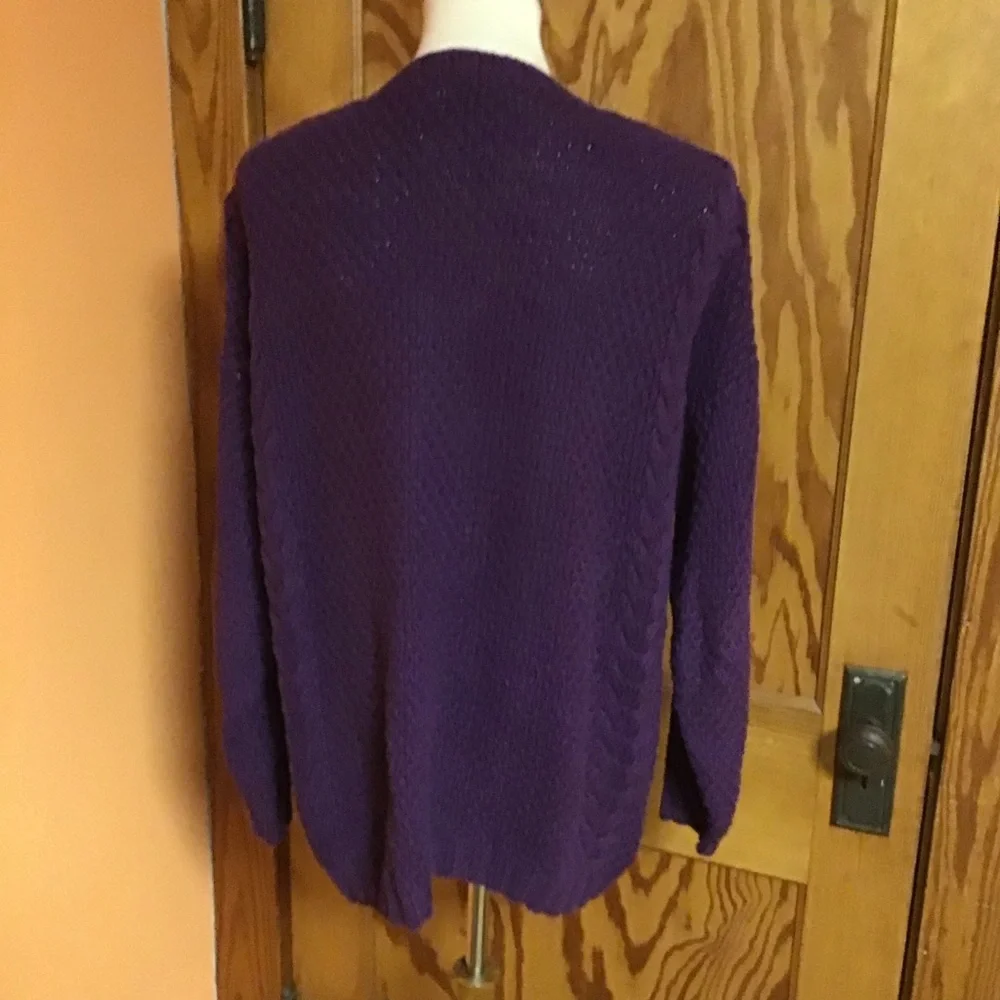Vintage 90s purple oversized cardigan - Picture 11 of 11